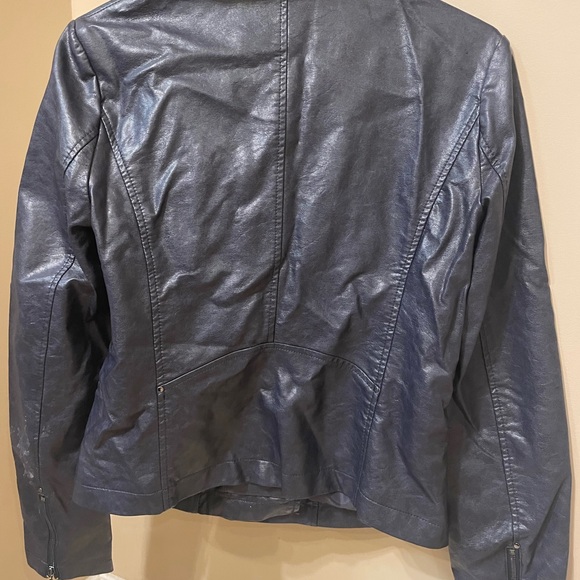 Kenneth Cole Leather-Like Moto Jacket Size Small - Picture 2 of 2